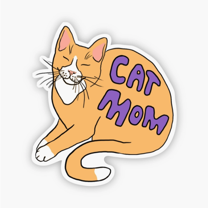 Big Moods Sticker Cat Mom