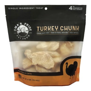 Oma's Pride Freeze Dried Turkey Breast Chunks 4oz