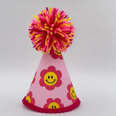 Pup Party Hats Daisy Pink