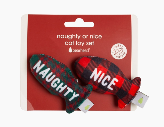 Pearhead Cat Naughty & Nice Fish