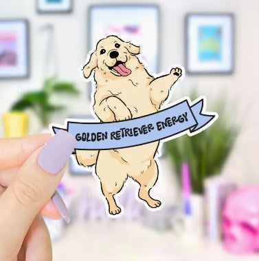 Sticker Golden Retriever Energy