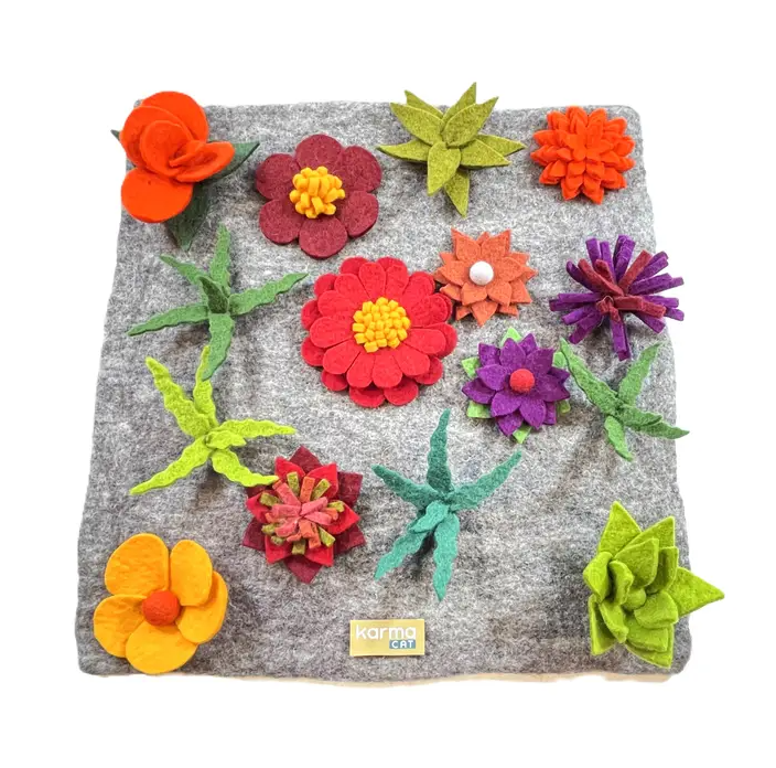 Karma Cat Activity Mat Field of Flowers — Natural Pet Center
