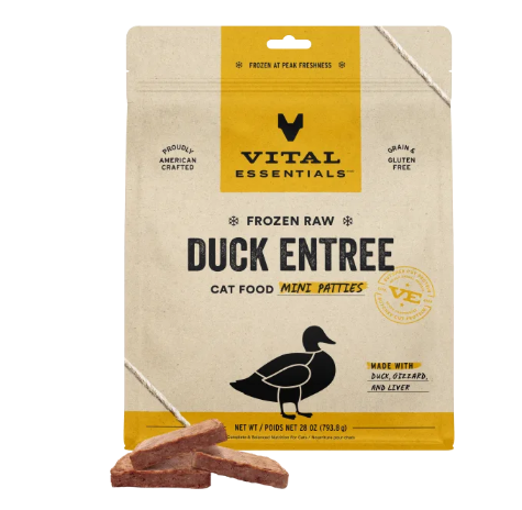 Vital Essentials Cat Raw Mini Patties Duck 28oz