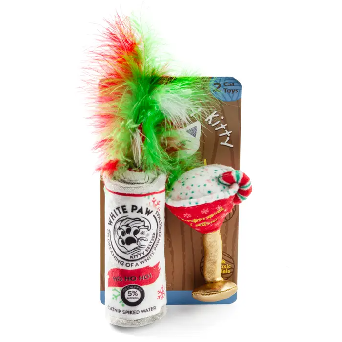 Haute Diggity Dog Cat White Paw & Cattini 2pk