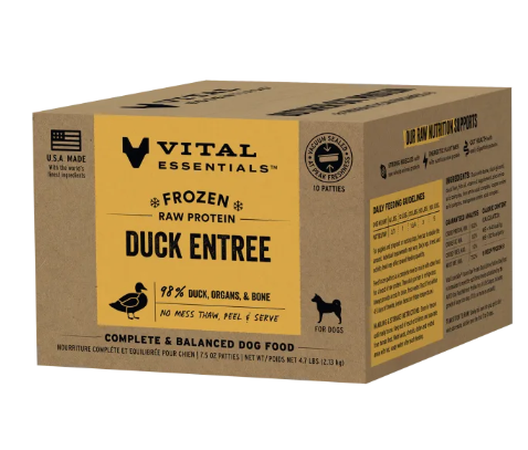 Vital Essentials Dog Raw Patties Duck 4.7lb