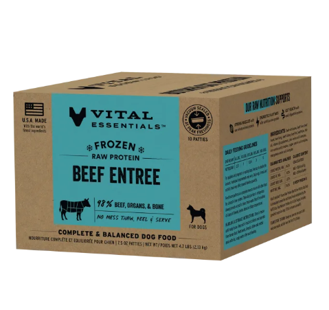 Vital Essentials Dog Raw Patties Beef