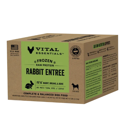Vital Essentials Dog Raw Patties Rabbit 4.7lb