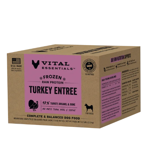 Vital Essentials Dog Raw Patties Turkey