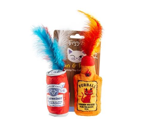 Haute Diggity Dog Cat Furball & Catweiser 2pk