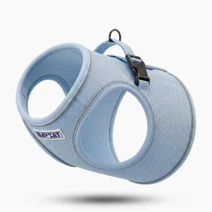 BayCat Cat Harness & Leash Blue