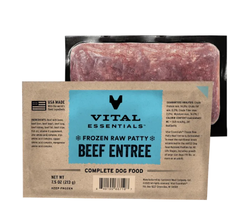 Vital Essentials Dog Raw Patties Beef 7.5oz