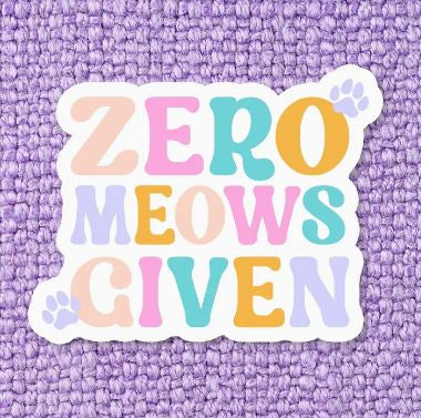 Sticker Zero Meows Given