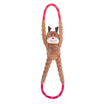 Zippy Paws Rope Tugz Reindeer