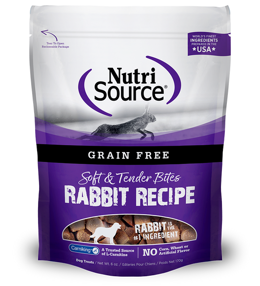 Nutrisource Soft & Tender Grain Free Bites Rabbit 6oz