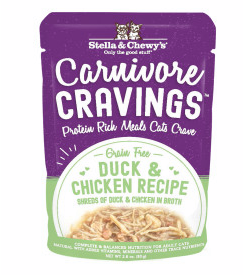 Stella & Chewy's Cat Carnivore Cravings Shreds Chicken & Duck 2.8oz