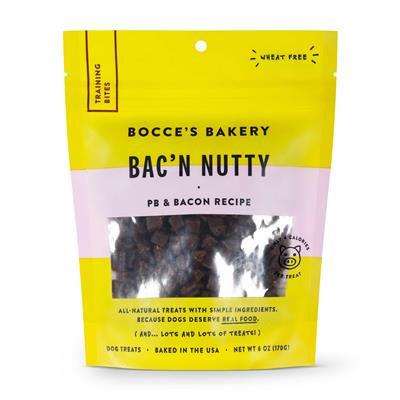 Bocce's Bakery Training Bites Bac N Nutty 6oz