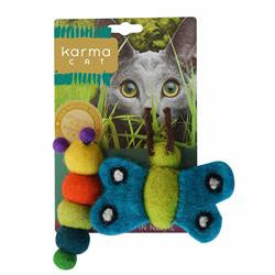 Dharma Dog Karma Cat Wool Felted Butterfly 2pk