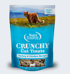 Nutrisource Cat Crunchy Treats Turkey & Chicken 3oz