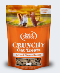 Nutrisource Cat Crunchy Treats Liver & Cheese 3oz