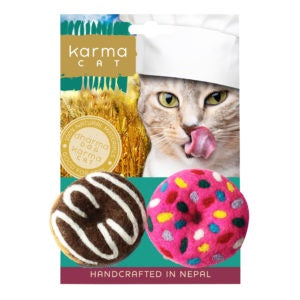 Dharma Dog Karma Cat Wool Felted Donuts 2pk