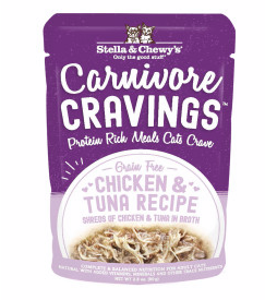 Stella & Chewy's Cat Carnivore Cravings Shreds Chicken & Tuna 2.8oz