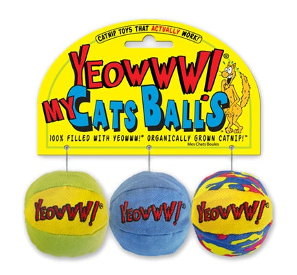 Yeowww Catnip Balls 3pk