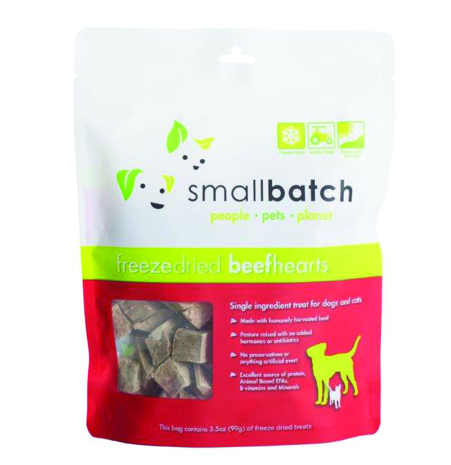 Small Batch Freeze Dried Hearts Beef 3.5oz