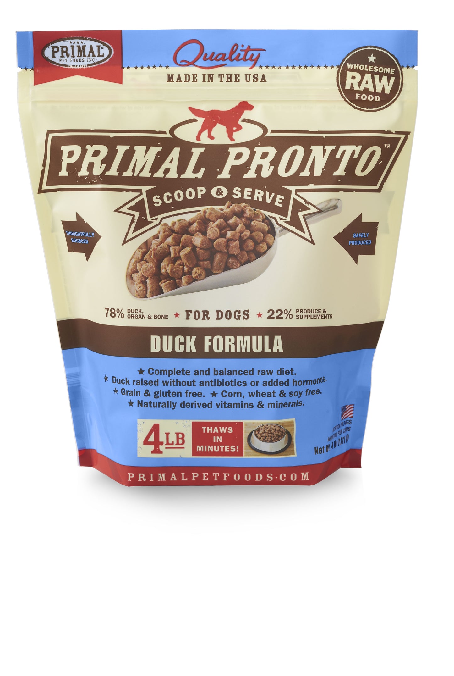 Primal Raw Dog Pronto Duck 4lb